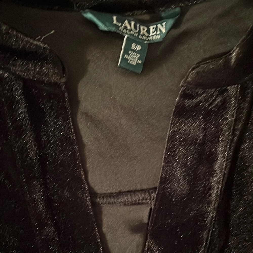Lauren Ralph Lauren Black Blazer Classic velvet long sleeve top great condition.